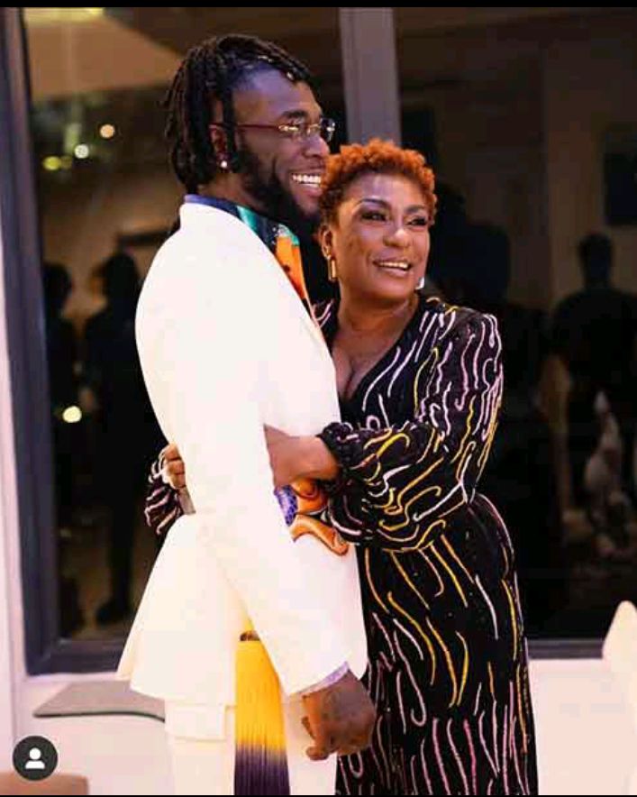 Burna Boy and hismother 