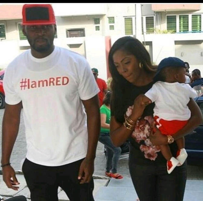 Tee Billz, Tiwa Savage and their son, Jam Jam 