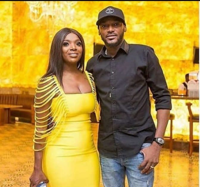 Annie Idibia and her husband 